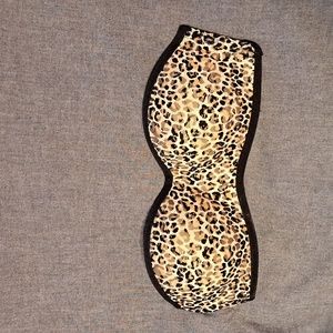 Cheetah Print Lace Bandeau - Small - Pink (Victoria's Secret)